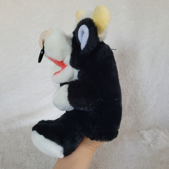Vintage 1991 Gund Funanimals Cow bull hand puppet plush soft toy - Picture 6 of 7
